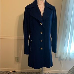 Michael Kors Navy blue Pea Coat Women’s size 10 like NEW Wool blend Fully lined